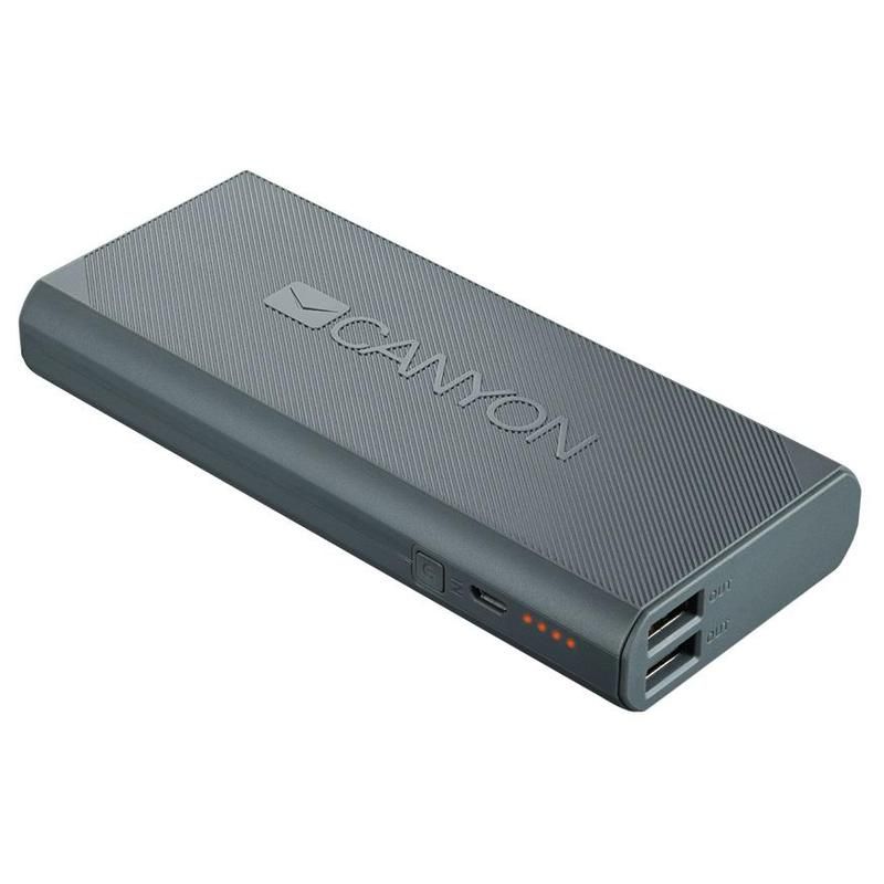 Внешний аккумулятор Canyon Li-ion 13000 mAh серый (CNE-CPBF130DG)