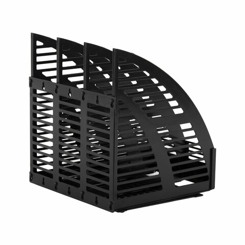 Лоток вертикальный для бумаг STAFF Basic, 245×240х285 мм, 3 отделения, сетчатый сборный