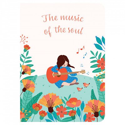 Тетрадь 60 л. в клетку обложка SoftTouch, бежевая бумага 70 г/м2, сшивка, В5 (179×250 мм), ГАРМОНИЯ, BRAUBERG, 1403816