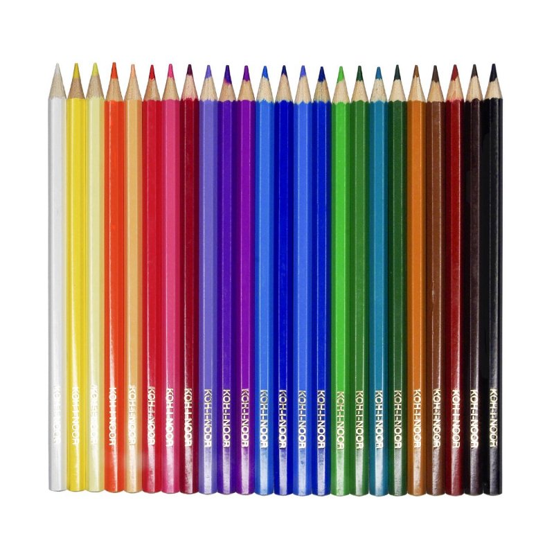 Карандаши цветные Koh-I-Noor Teenage 24 цвета шестигранные с точилкой