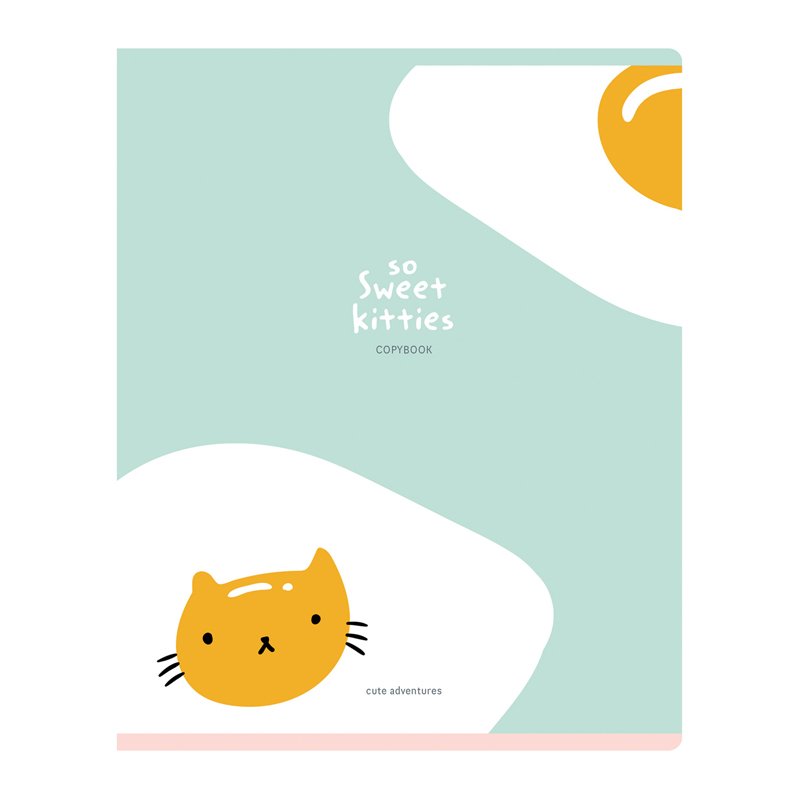 Тетрадь 48л., А5, клетка BG «Sweet kitty», матовая ламинация, выб. лак