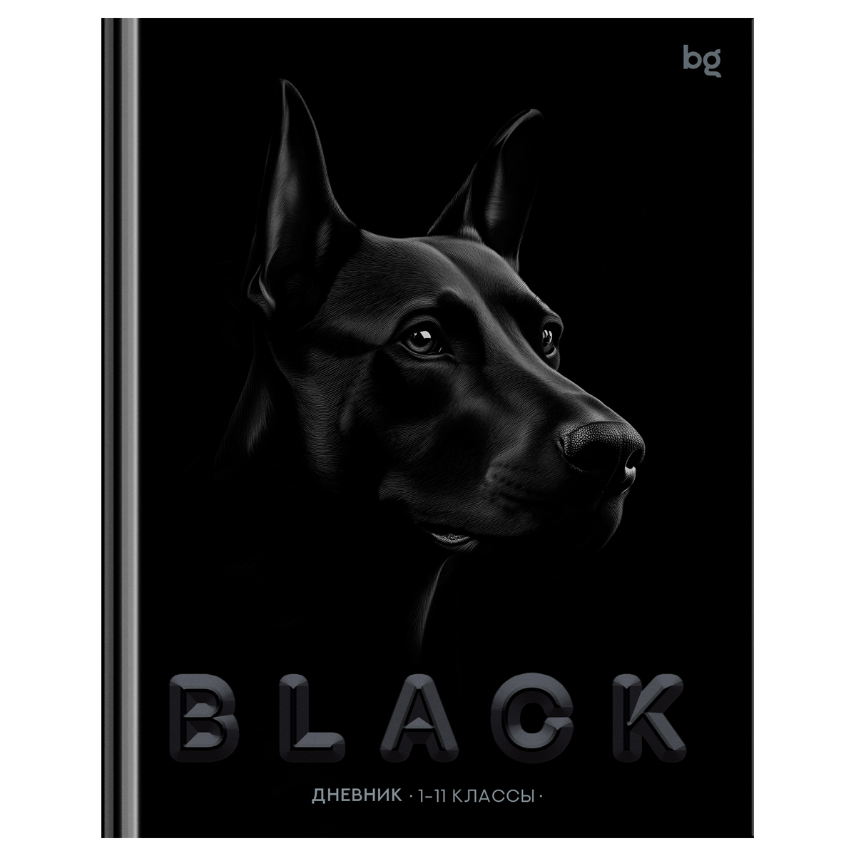 превью Дневник 1-11 кл. 48л. (твердый) BG «Just Black», soft-touch ламинация