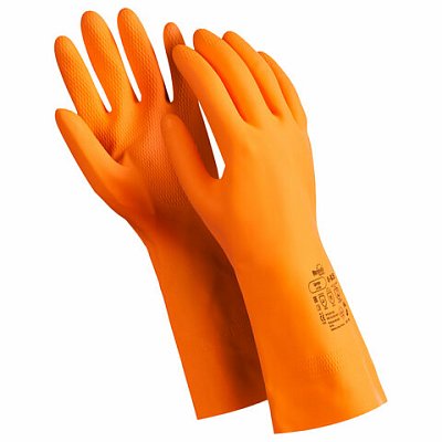 Перчатки латексные MANIPULA Specialist Цетра, КЩС-1, размер 8-8.5 (M), оранжевые, L-F-04/CG-947