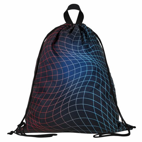 превью Мешок для обуви BRAUBERG большой удобный с ручкой, 51×41 см, «Neon web»