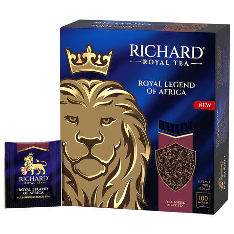 Чай RICHARD «Royal legend of Africa» черный, 100 пакетиков в конвертах по 2 г