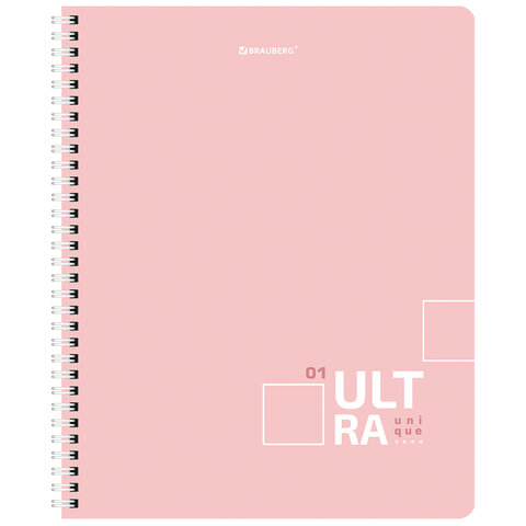 Тетрадь А5 120 л. BRAUBERG пастельная, гребень, клетка, обложка картон, «Pastel Tone» (микс в спайке)