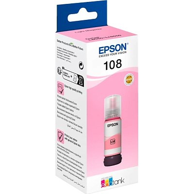 Чернила Epson 108 EcoTank Ink C13T09C64A для Epson L8050, Light Magenta 70ml
