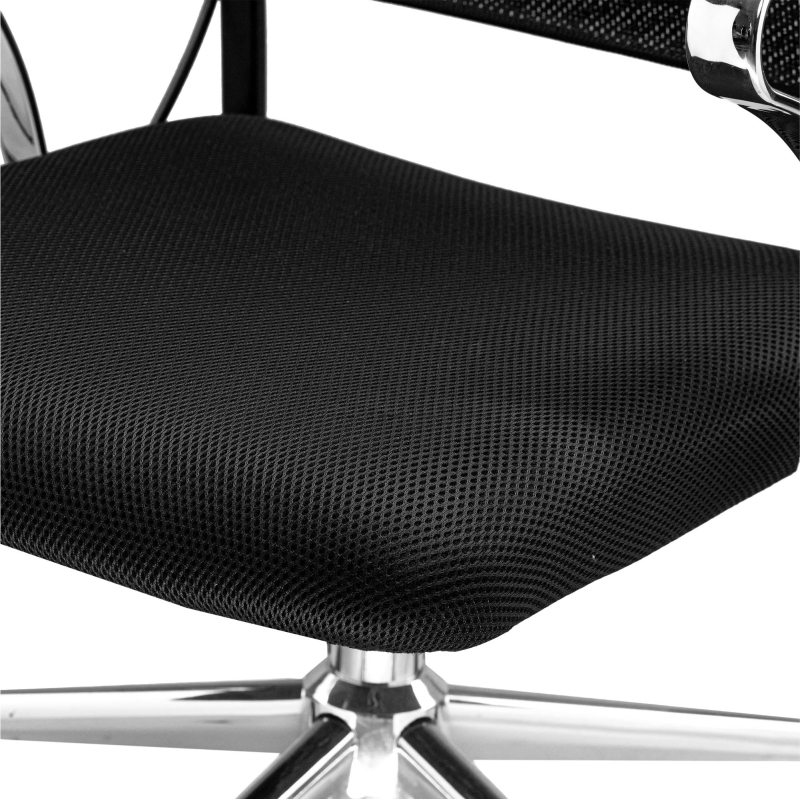 Кресло MT_Sit Air-180/Km00/Wh00/K15cL(M09. B23. G18. W01), черный, хром