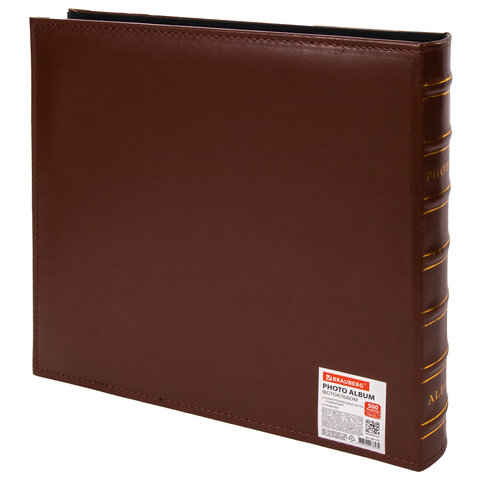 Фотоальбом BRAUBERG «Smooth brown» на 500 фото 10×15 смпод гладкую кожукоричневый391177