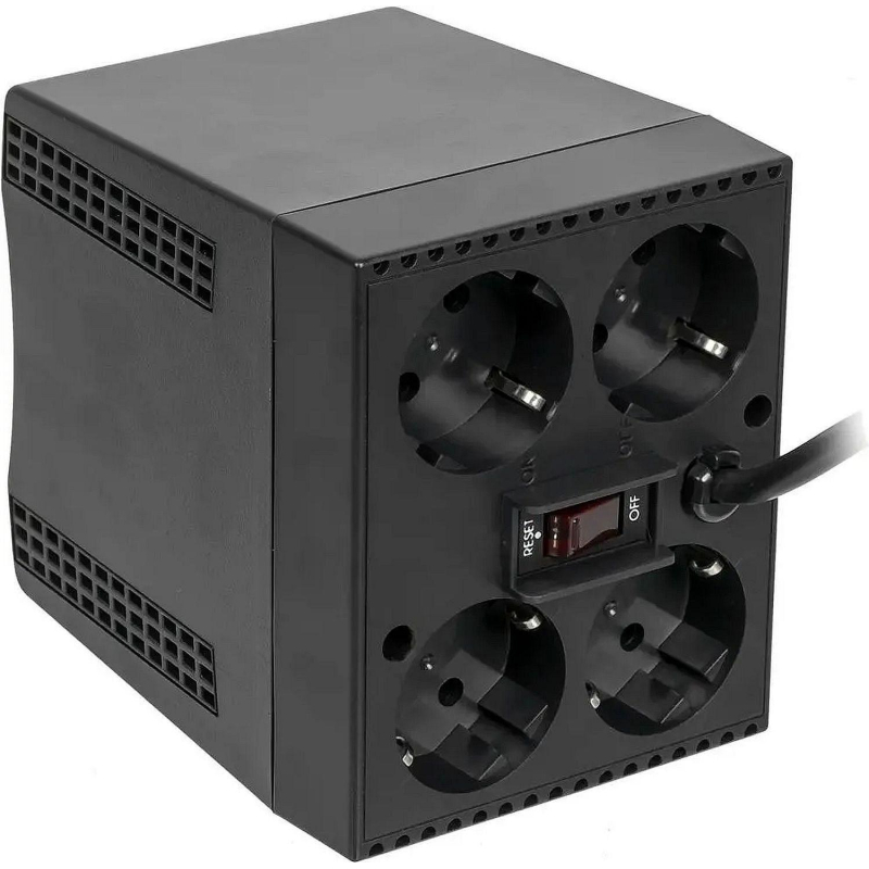 Стабилизатор напряжения Powercom TCA-1200 600Вт 1200ВА черный