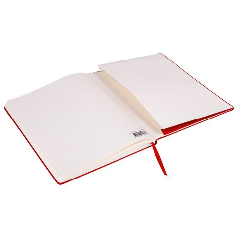 Блокнот-скетчбук БОЛЬШОЙ ФОРМАТ (180×250 мм) В5, BRAUBERG ULTRA, 80 г/м2, 96 л., без линовки, красный