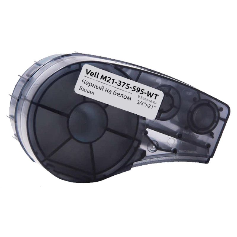 превью Картридж Vell M21-375-595-WT (9.53мм/6.4м, винил, чер на бел, VL142800)