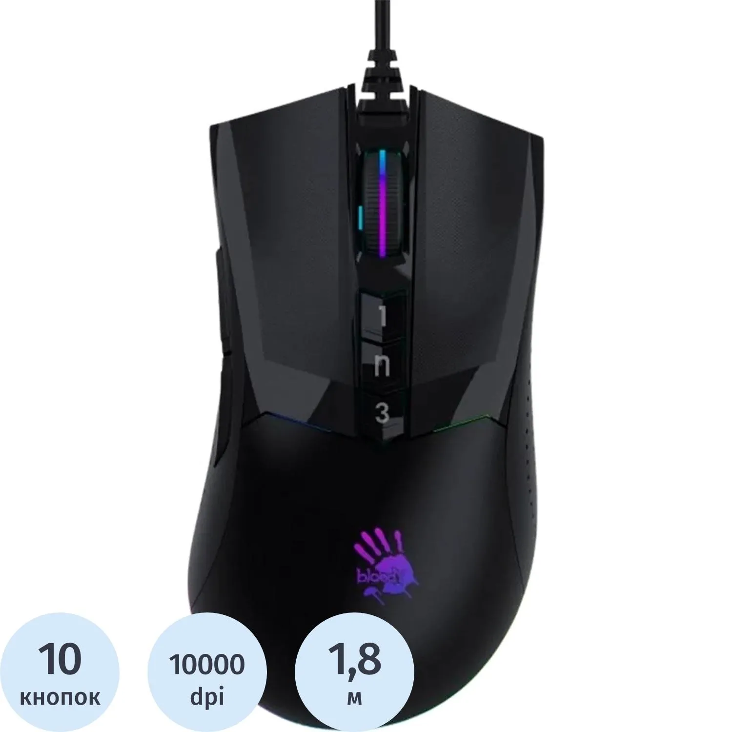 превью Мышь проводная A4Tech Bloody W90 Max чёрная