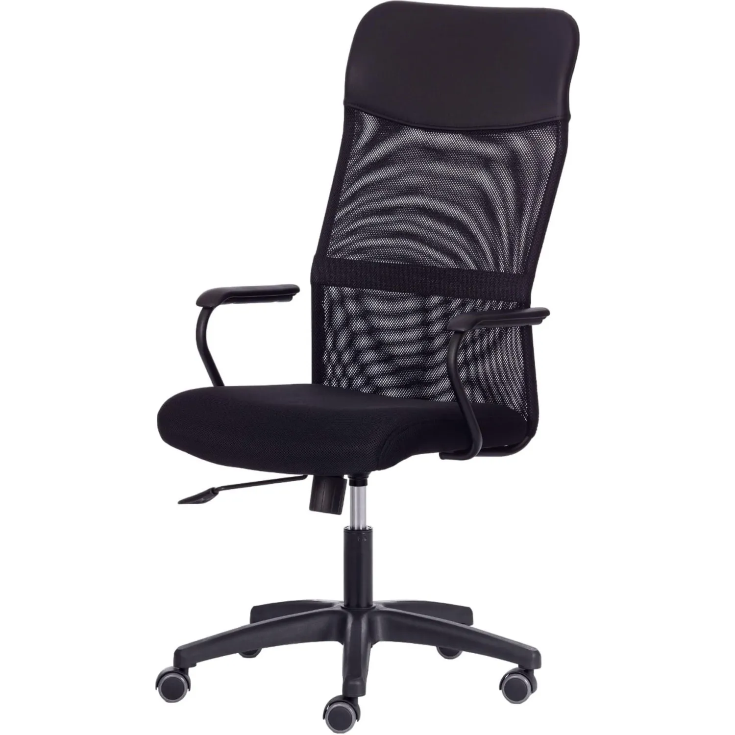 превью Кресло для руководителя Easy Chair 618 чёрное (экокожа/ткань, пластик)
