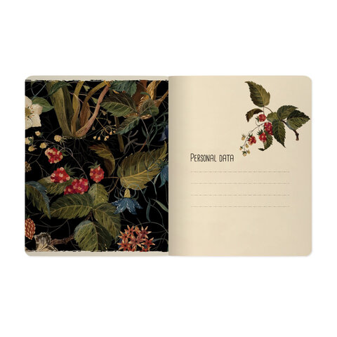 Тетрадь А5 48 л. BRUNO VISCONTI скоба, клетка, Soft Touch, фольга, «FLORA» (5 видов)
