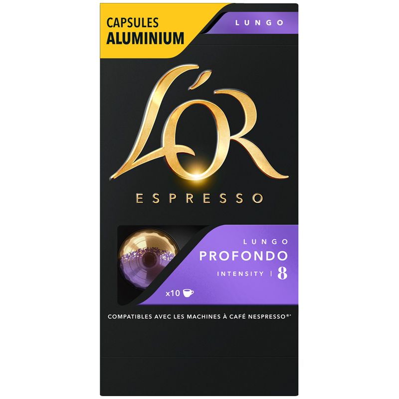 превью Кофе в капсулах L'OR «Espresso Lungo Profondo», капсула 5.2 г, 10 алюм. капсул, для машины Nespress