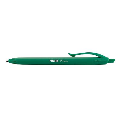 Ручка шариковая автоматическая Milan P1 Touch зеленая (толщина линии 1 мм)