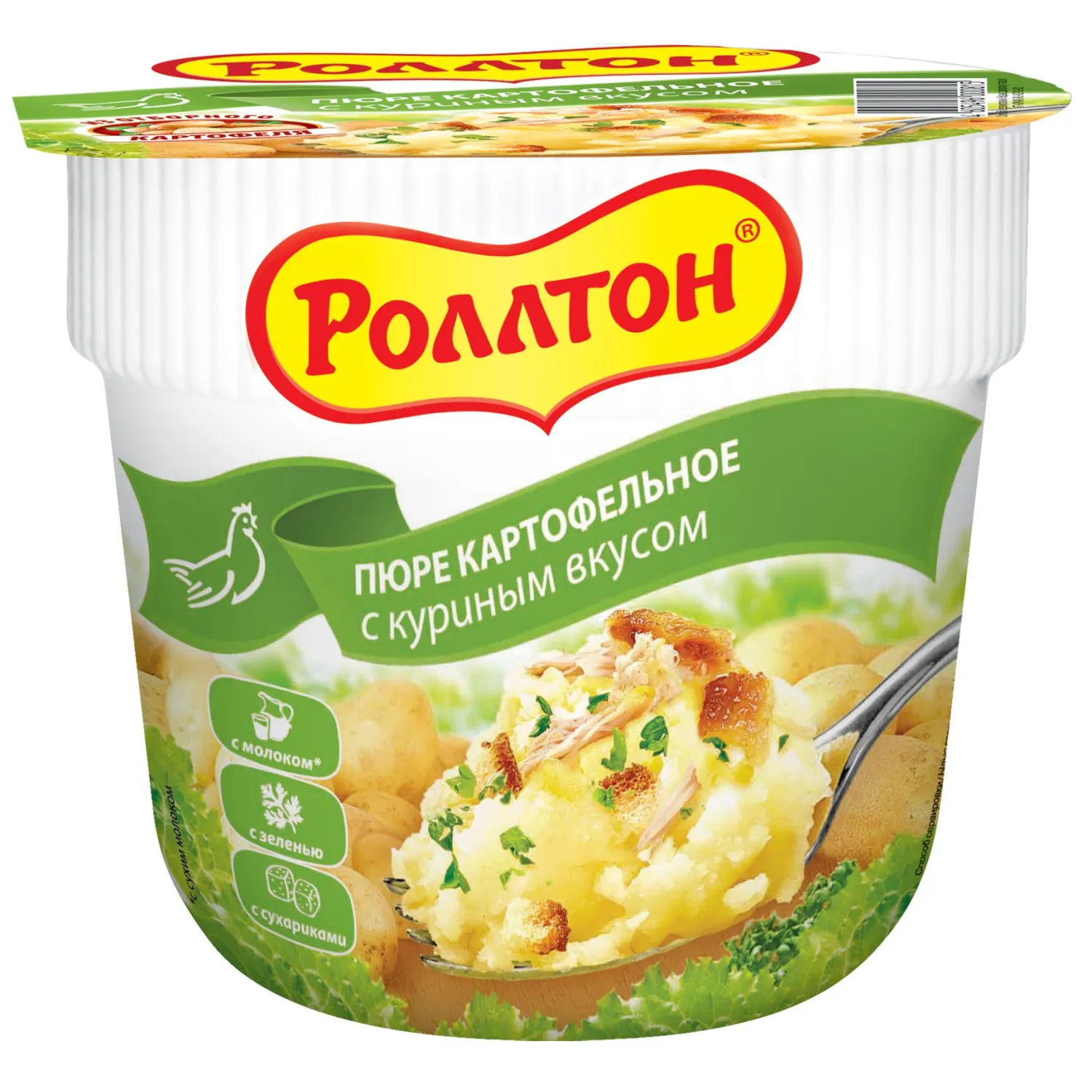 превью Картофельное пюре Роллтон с куриным вкусом (24 штуки по 40 г)