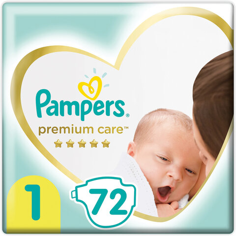Подгузники 72 шт. PAMPERS (Памперс) Premium Care Newborn, размер 1 (2-5 кг)