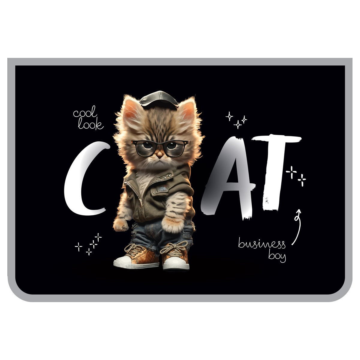 превью Папка для труда 2 отделения, А4, ArtSpace «Cat life», пластик, на молнии