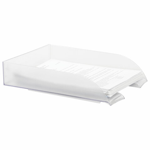 Лоток горизонтальный для бумаг BRAUBERG «Office style», 320×245×65 мм, прозрачный, 237288
