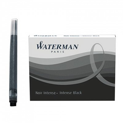 Картридж для перьевой ручки сменный Waterman Cartridge Size Standard черный (8 штук в упаковке)