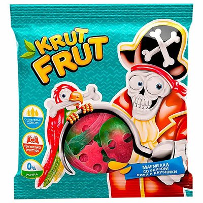 Мармелад жевательный в форме черепов и костей, 70 г, KRUTFRUT, 