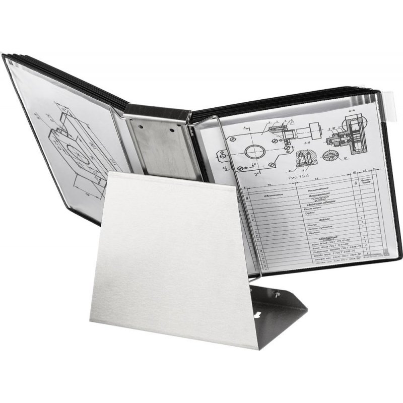 Демосистема настольная Tarifold Stainless Steel 10 панелей черная
