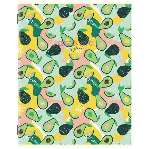 Тетради КОМПЛЕКТ 3 шт. А4, 96 л., BRAUBERG, скоба, клетка, глянцевый лак, «Fruits»