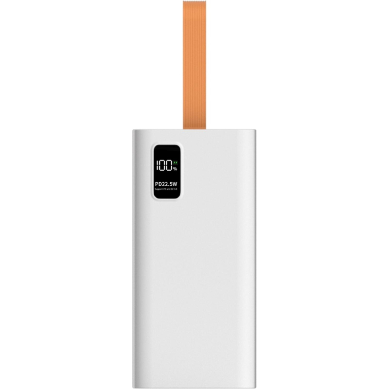 Внешний аккумулятор PERO PB10 60000 mAh, Li-Pol, output USB-C + 4USB-A, белый