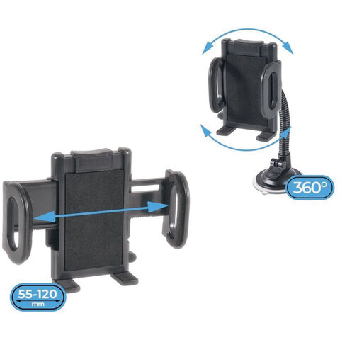 Держатель автомобильный универсальный DEFENDER Car holder 111, зажим 55-120 мм, на стекло