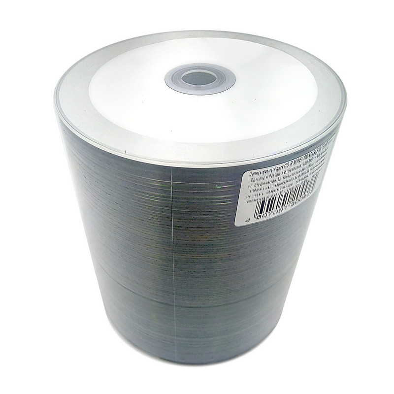 Диск CD-R Mirex Printable inkjet 700 Мб 48x 100 штук в упаковке арт ...