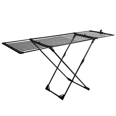 Сушилка напольная для белья раскладная, 3 зоны сушки, 20 метров, LAIMA HOME DUO SLIDING BLACK