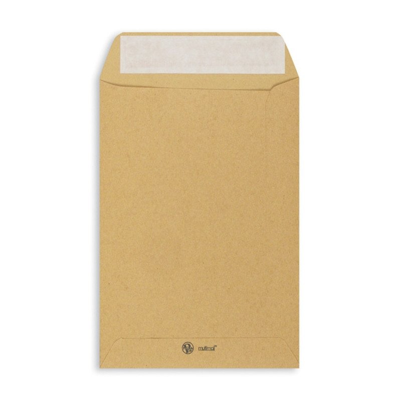 Пакет почтовый Multipack C5 из крафт-бумаги стрип 160×230 мм (80 г/кв. м, 50 штук в упаковке)