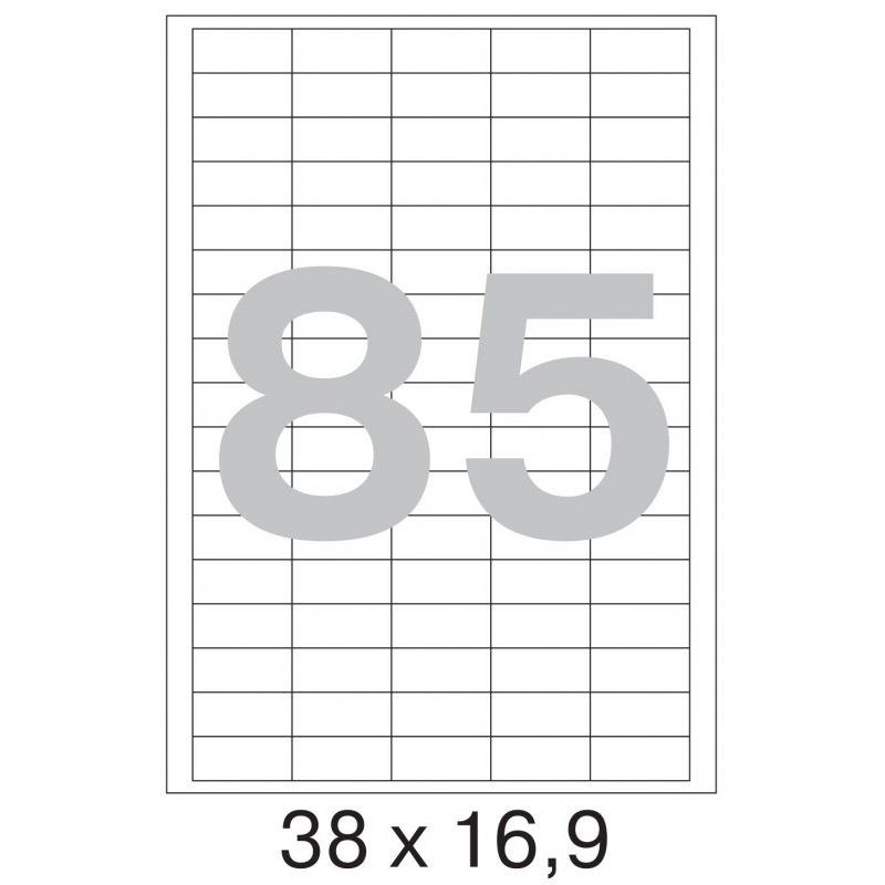 Этикетки MEGA Label (38,0*16,9мм, белые, 85шт. на листе A4, 100 листов)