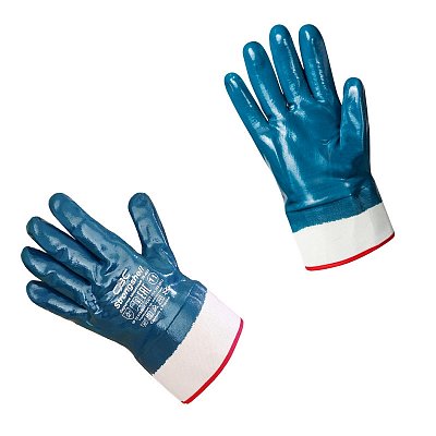 Перчатки рабочие с защитой от порезов/проколов Strongshell 28-401 хб полное нитриловое покрытие (размер 11, XXL)