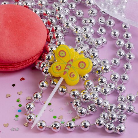 Свечи фигурные для торта на шпажках «Совы и бабочки», 5 шт., 2.5×3/2.5×2.5 см, ЗОЛОТАЯ СКАЗКА