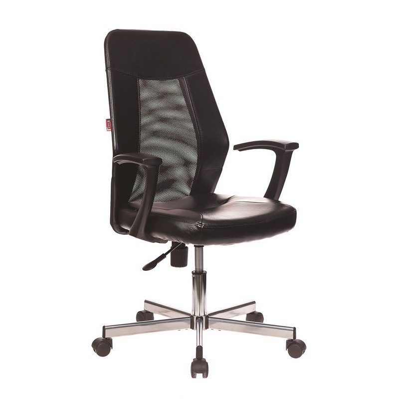 превью Кресло офисное Easy Chair 225 DSL PTW черное (искусственная кожа/сетка/пластик/металл)