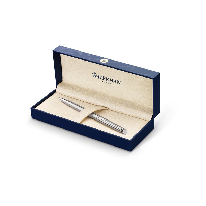 Ручка шариковая Waterman «Hemisphere Stainless Steel PT» синяя, 1.0мм, подарочная упаковка