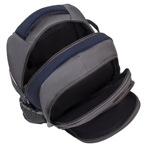 Рюкзак BRAUBERG «MainStream 1», 35 л, размер 45×32х19 см, ткань, серо-синий