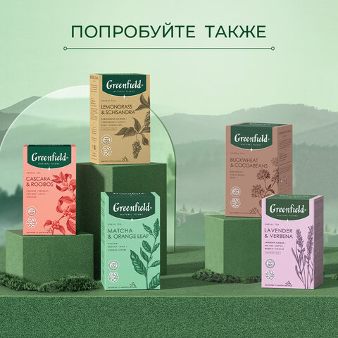 Чай GREENFIELD Natural Tisane «Double Mint» травяной, 20 пирамидок по 1.8 г, ш/к 1758