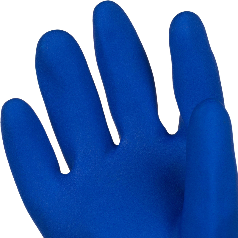Перчатки ПВХ КЩС Gward Sandy Long PVC014 синие р.10, XL (6 пар/уп)