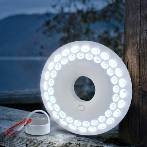 Фонарь туристический ЭРА 48xLED, крепление карабин, магниты, питание 3xAA (не в комплекте), KB-601
