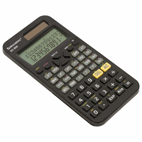 Калькулятор инженерный двухстрочный BRAUBERG SC-850 (163?82 мм), 240 функций, 10+2 разрядов, двойное