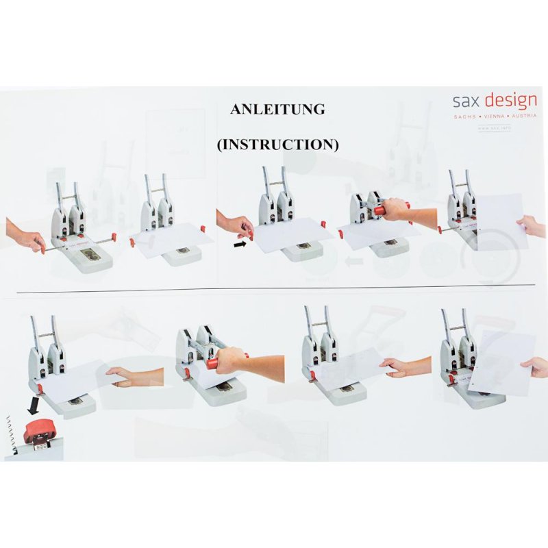 Дырокол Sax Design 908 до 150 листов серый