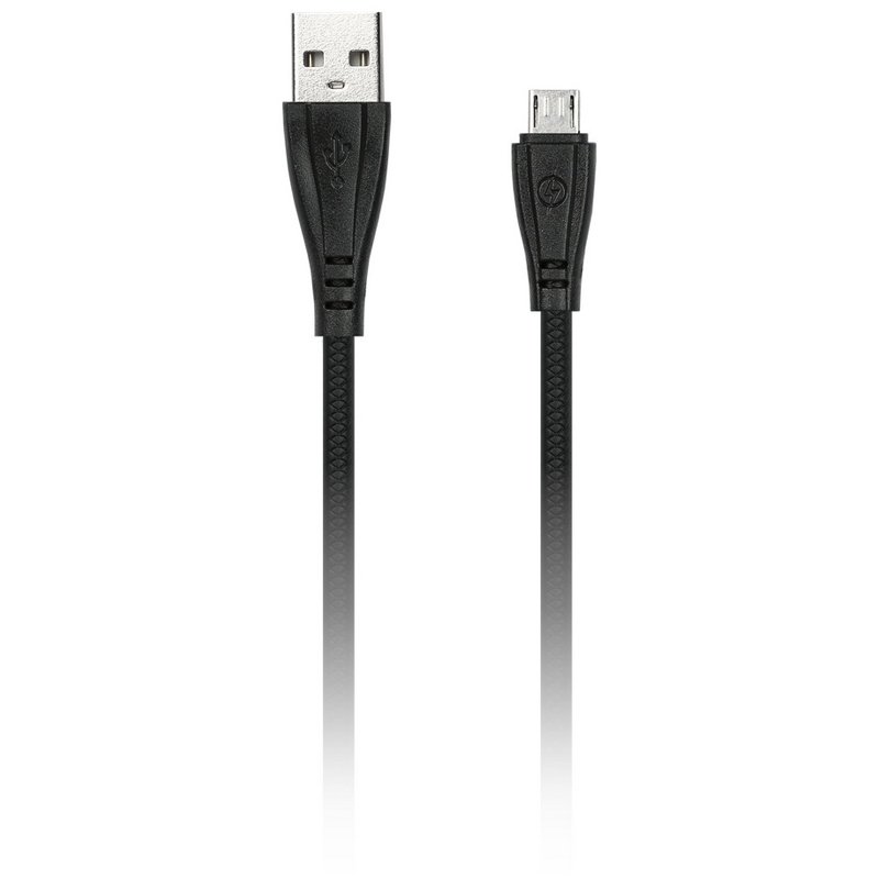 Кабель Smartbuy iK-12RG, USB2.0 (A) - microUSB (B), резиновая оплетка, 2A output,1м, черный