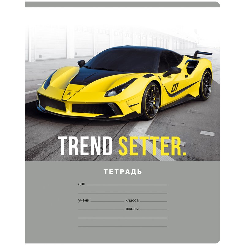 Тетрадь 18л., клетка BG «Trend setter», выборочный лак