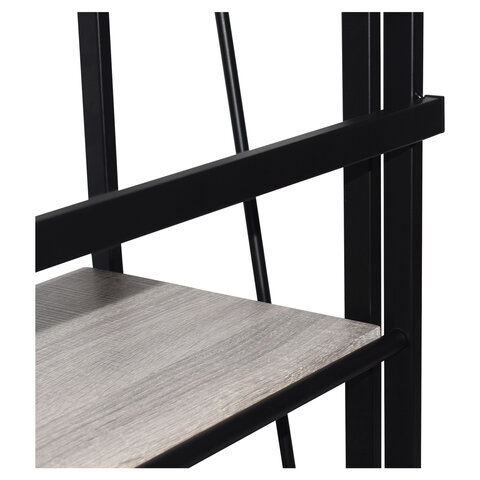 Стеллаж на металлокаркасе BRABIX «LOFT SH-001»600×300х1250 ммскладнойцвет дуб антик641229