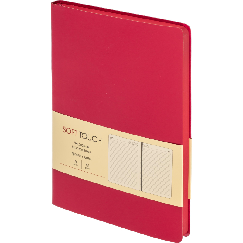 Ежедневник недатированный А5 136л SOFT TOUCH интеграл. розовый ЕКСТ52513608