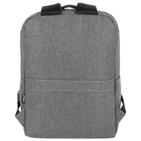 Рюкзак HEIKKI PANEL (ХЕЙКИ), отделение для ноутбука, USB-порт, серый, 44×30x13 см